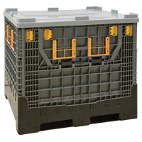 Contenant de vrac pliable, 47,2" lo x 39,4" la x 39,4" h, Gris Waymarc Industries Inc