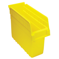Store-Max Shelf Bins, 4-3/8" W x 8" H x 11-5/8" D, Yellow, 44 lbs. Capacity Waymarc Industries Inc