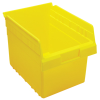 Store-Max Shelf Bins, 8-3/8" W x 8" H x 11-5/8" D, Yellow, 44 lbs. Capacity Waymarc Industries Inc