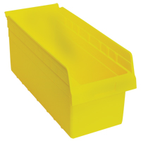 Store-Max Shelf Bins, 8-3/8" W x 8" H x 17-7/8" D, Yellow, 56 lbs. Capacity Waymarc Industries Inc
