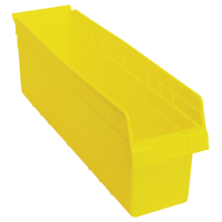 Store-Max Shelf Bins, 6-5/8" W x 8" H x 23-5/8" D, Yellow, 68 lbs. Capacity Waymarc Industries Inc