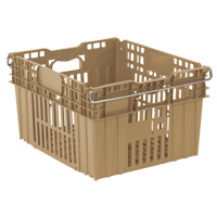 Contenant en plastique empilable Stack-N-Nest pour l'agriculture, 20" x 24" x 13,4", Beige Waymarc Industries Inc