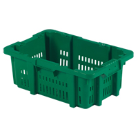 Contenant en plastique Stack-N-Nest pour la manutention des aliments, 16" x 23,9" x 8,8", Vert Waymarc Industries Inc