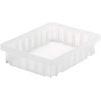 Divider Box<sup>®</sup> Container, Plastic, 10.875" W x 8.25" D x 2.5" H, Clear CF949 | Waymarc Industries Inc