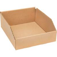 Deep Corrugated Parts Bins, 11-3/4" W x 11-1/4" D x 4-1/2" H, Beige Waymarc Industries Inc