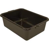All-Purpose Flat-Bottom Storage Tub, 7" H x 15" D x 21" L, Plastic, Brown CG213 | Waymarc Industries Inc