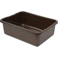 All-Purpose Ribbed-Bottom Storage Tub, 7" H x 15" D x 21" L, Plastic, Brown CG216 | Waymarc Industries Inc