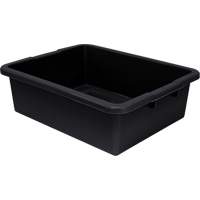 All-Purpose Ribbed-Bottom Storage Tub, 7" H x 17" D x 22" L, Plastic, Black CG224 | Waymarc Industries Inc