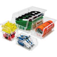 Bacs tr&egrave;s transparents Ultra, 8-1/4" la, 7" h x 14-3/4" p, Transparent Waymarc Industries Inc