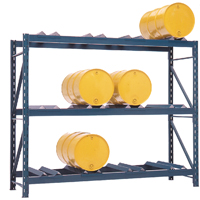 Drum Storage Racks, 12 Drums, 112" W x 36" D x 96" H DA542 | Waymarc Industries Inc