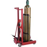 Hydraulic Cylinder Lift, Rubber Wheels, 12" W x 20" L Base, 300 lbs. DC027 | Waymarc Industries Inc
