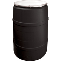 Polyethylene Drums, 55 US gal (45 imp. gal.), Open Top, Black DC527 | Waymarc Industries Inc