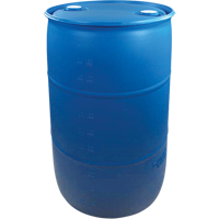 Barils en polyéthylène, 55 gal. US (45 gal. imp.), Dessus fermé, Bleu DC529 | Waymarc Industries Inc