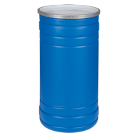 Barils en polyéthylène, 15,5 gal. US (12,91 gal. imp.), Dessus ouvert, Bleu DC538 | Waymarc Industries Inc