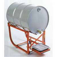 Drum Cradle with Drip Tray, 55 US gal. (45 Imperial Gal.) Capacity, 600 lbs./272 kg Load Limit DC566 | Waymarc Industries Inc