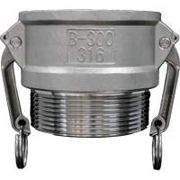 Cam & Groove Coupling, Stainless Steel, Type B, 3/4", Male NPT, 250 PSI Waymarc Industries Inc