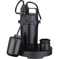 Thermoplastic Submersible Sump Pump, 2560 GPH, 115 V, 4.6 A, 1/3 HP DC843 | Waymarc Industries Inc