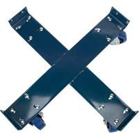 Drum Dolly, Steel, 1400 lbs. Capacity, 24" Diameter, Blue Elastic Casters Waymarc Industries Inc