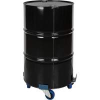 Drum Dolly, Steel, 1400 lbs. Capacity, 24" Diameter, Blue Elastic Casters Waymarc Industries Inc