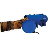 8" Air Blower with 25' Ducting & Canister, 1/4 HP, 816 CFM, Explosion Proof EB538 | Waymarc Industries Inc