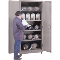 Heavy Gauge Storage Cabinets, Steel, 4 Shelves, 78" H x 36" W x 21" D, Grey Waymarc Industries Inc