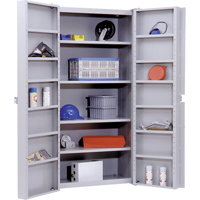 Deep Door Storage Cabinet, 38" W x 24" D x 72" H, 4 Shelves FB024 | Waymarc Industries Inc