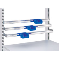 Postes de travail modulaires ergonomiques - Rails pour bacs &agrave; pi&egrave;ces de service l&eacute;ger Waymarc Industries Inc