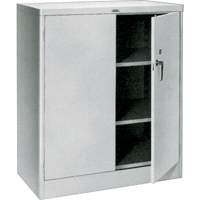 Counter High Cabinets, Steel, 2 Shelves, 42" H x 36" W x 21" D, Grey FF986 | Waymarc Industries Inc