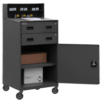 Shop Desk, 23" W x 20" D x 51" H, Grey FG789 | Waymarc Industries Inc