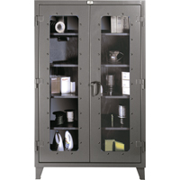 Clearview Cabinets, Steel, 4 Shelves, 60" H x 48" W x 24" D FG851 | Waymarc Industries Inc