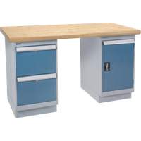 Workbench, Door & Drawers, 2500 lbs. Cap., 60" W x 36" D, 34" H Waymarc Industries Inc