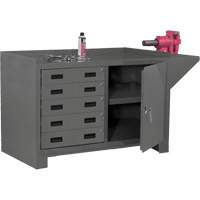 Stationary Workstation, Steel Surface, 60-1/8" W x 24-1/4" D x 36-1/4" H Waymarc Industries Inc