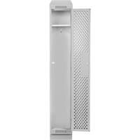 Casiers Clean Line, 12" x 18" x 82", Acier, Gris, Rivet (assembl&eacute;), Perfor&eacute; Waymarc Industries Inc
