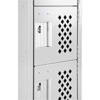 Assembled Lockerettes Clean Line™ Perforated Economy Lockers FJ520 | Waymarc Industries Inc
