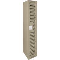 Casiers Clean Line, 12" x 12" x 72", Acier, Beige, Rivet (assembl&eacute;), Perfor&eacute; Waymarc Industries Inc