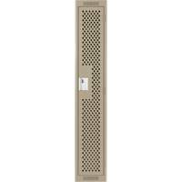 Casiers Clean Line, 12" x 12" x 72", Acier, Beige, Rivet (assembl&eacute;), Perfor&eacute; Waymarc Industries Inc