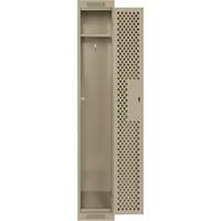 Casiers Clean Line, 12" x 12" x 72", Acier, Beige, Rivet (assembl&eacute;), Perfor&eacute; Waymarc Industries Inc