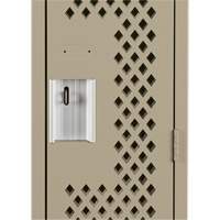 Casiers Clean Line, 12" x 12" x 72", Acier, Beige, Rivet (assembl&eacute;), Perfor&eacute; Waymarc Industries Inc