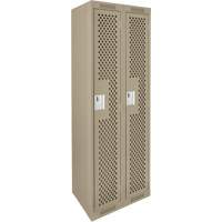 Casiers Clean Line, Bloc de 2, 24" x 12" x 72", Acier, Beige, Rivet (assembl&eacute;), Perfor&eacute; Waymarc Industries Inc