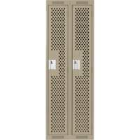 Casiers Clean Line, Bloc de 2, 24" x 12" x 72", Acier, Beige, Rivet (assembl&eacute;), Perfor&eacute; Waymarc Industries Inc