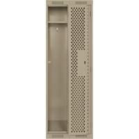 Casiers Clean Line, Bloc de 2, 24" x 12" x 72", Acier, Beige, Rivet (assembl&eacute;), Perfor&eacute; Waymarc Industries Inc