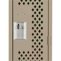 Casiers Clean Line, Bloc de 4, 48" x 12" x 72", Acier, Beige, Rivet (assembl&eacute;), Perfor&eacute; Waymarc Industries Inc