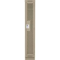 Clean Line Lockers, 12" x 18" x 76", Steel, Beige, Rivet (Assembled), Perforated Waymarc Industries Inc