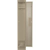 Clean Line Lockers, 12" x 18" x 76", Steel, Beige, Rivet (Assembled), Perforated Waymarc Industries Inc