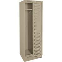 Clean Line Lockers, Bank of 2, 24" x 18" x 76", Steel, Beige, Rivet (Assembled), Perforated Waymarc Industries Inc