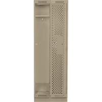Clean Line Lockers, Bank of 2, 24" x 18" x 76", Steel, Beige, Rivet (Assembled), Perforated Waymarc Industries Inc