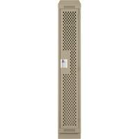 Casiers Clean Line, 12" x 18" x 82", Acier, Beige, Rivet (assembl&eacute;), Perfor&eacute; Waymarc Industries Inc