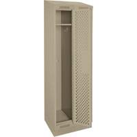 Clean Line Lockers, Bank of 2, 24" x 12" x 82", Steel, Beige, Rivet (Assembled), Perforated Waymarc Industries Inc
