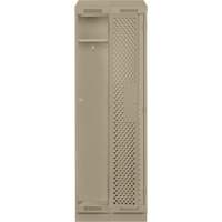 Clean Line Lockers, Bank of 2, 24" x 12" x 82", Steel, Beige, Rivet (Assembled), Perforated Waymarc Industries Inc