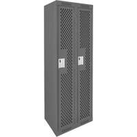 Casiers Clean Line, Bloc de 2, 24" x 12" x 72", Acier, Charbon, Rivet (assembl&eacute;), Perfor&eacute; Waymarc Industries Inc